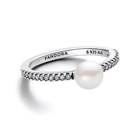 Anel Pandora Sterling ring White Freshwater - Ana Joalheiros