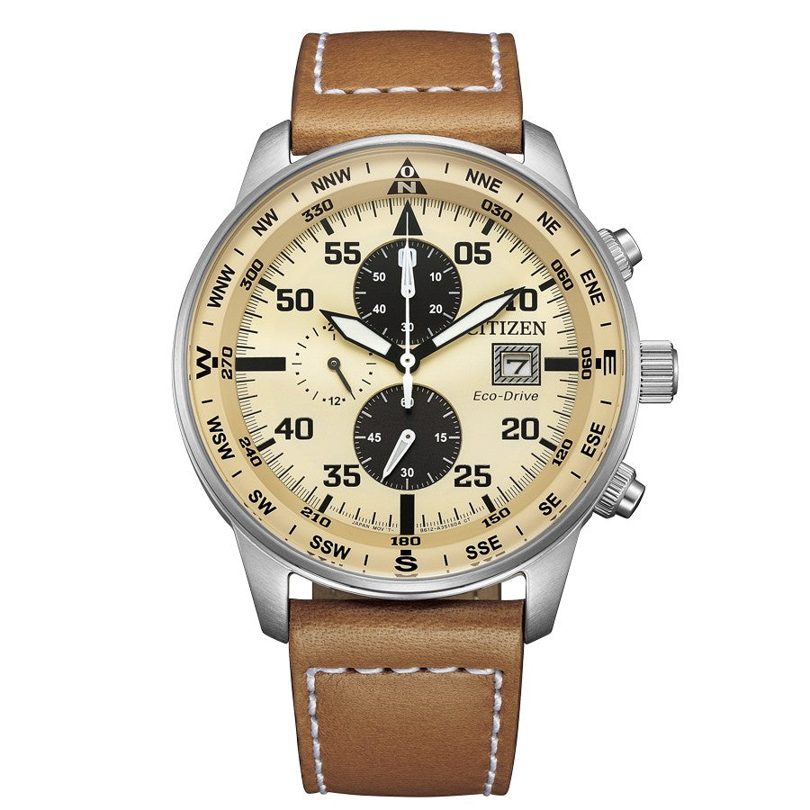 Relógio Citizen Eco Drive Aviator Crono