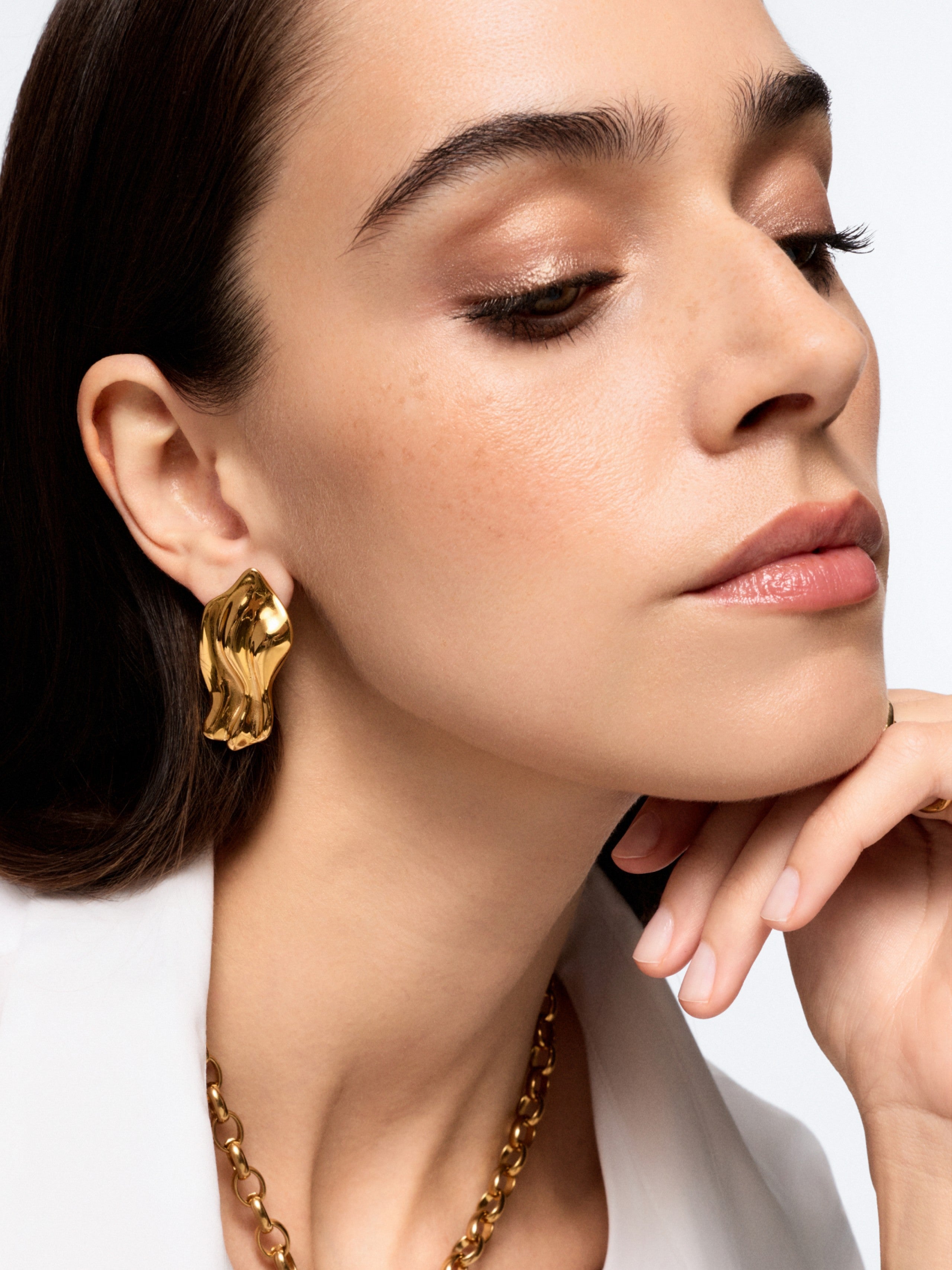 Brincos One Senhora Flow Gold