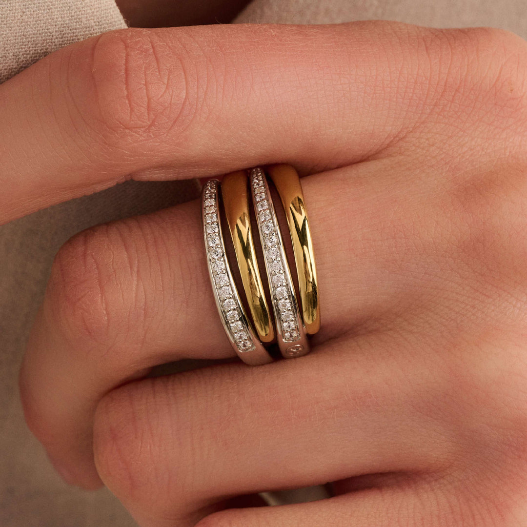 Anel Tisento Bold Zirconia Layered
