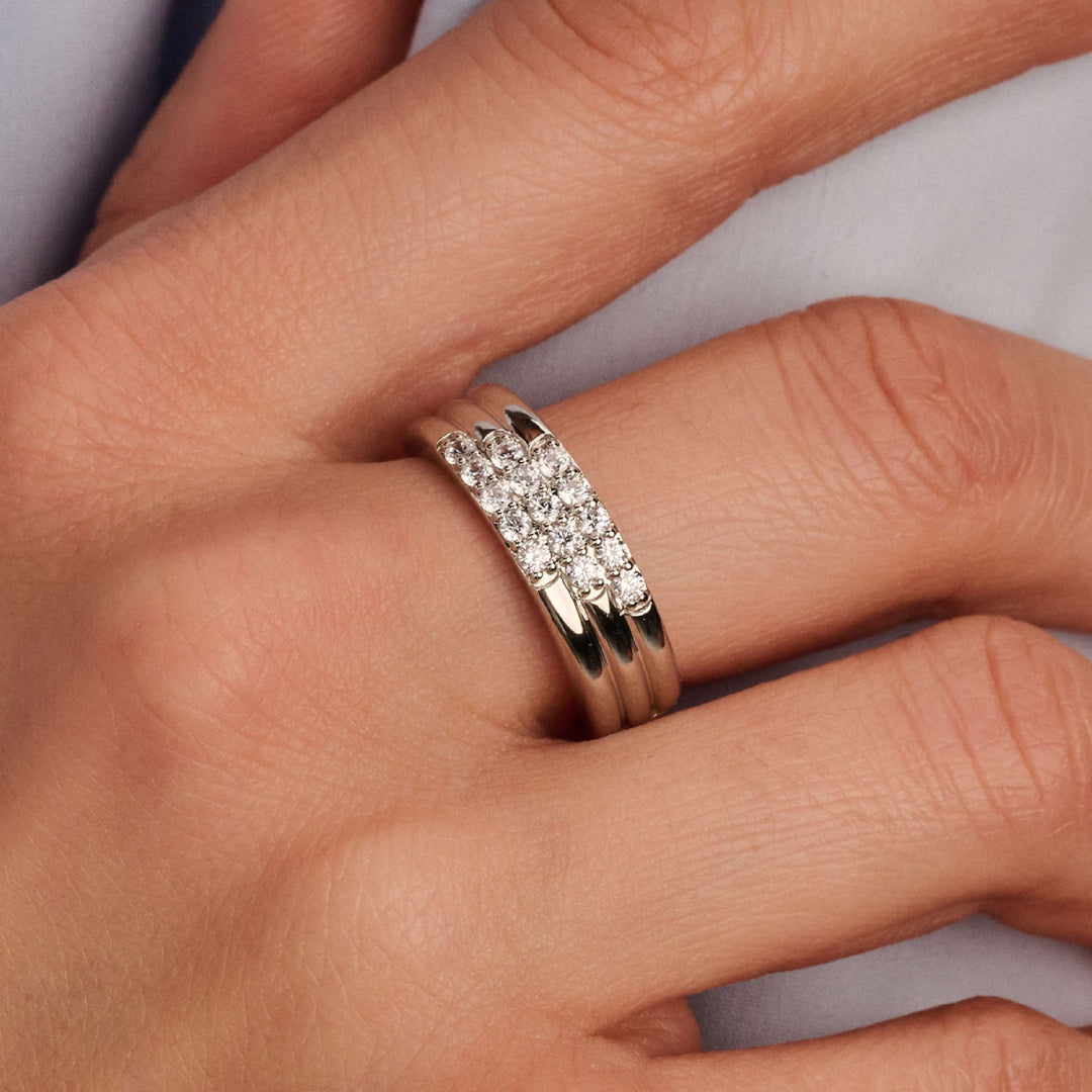 Anel Tisento Stardust Zirconia Layered