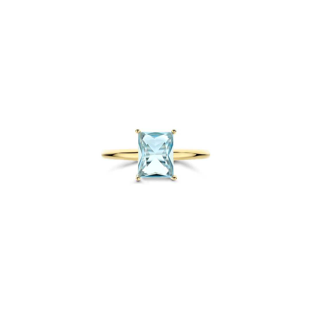 Anel Tisento Zirconia Ring Light Blue