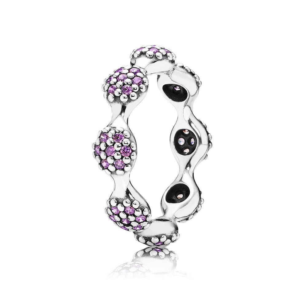 Anel Pandora roxo Pave