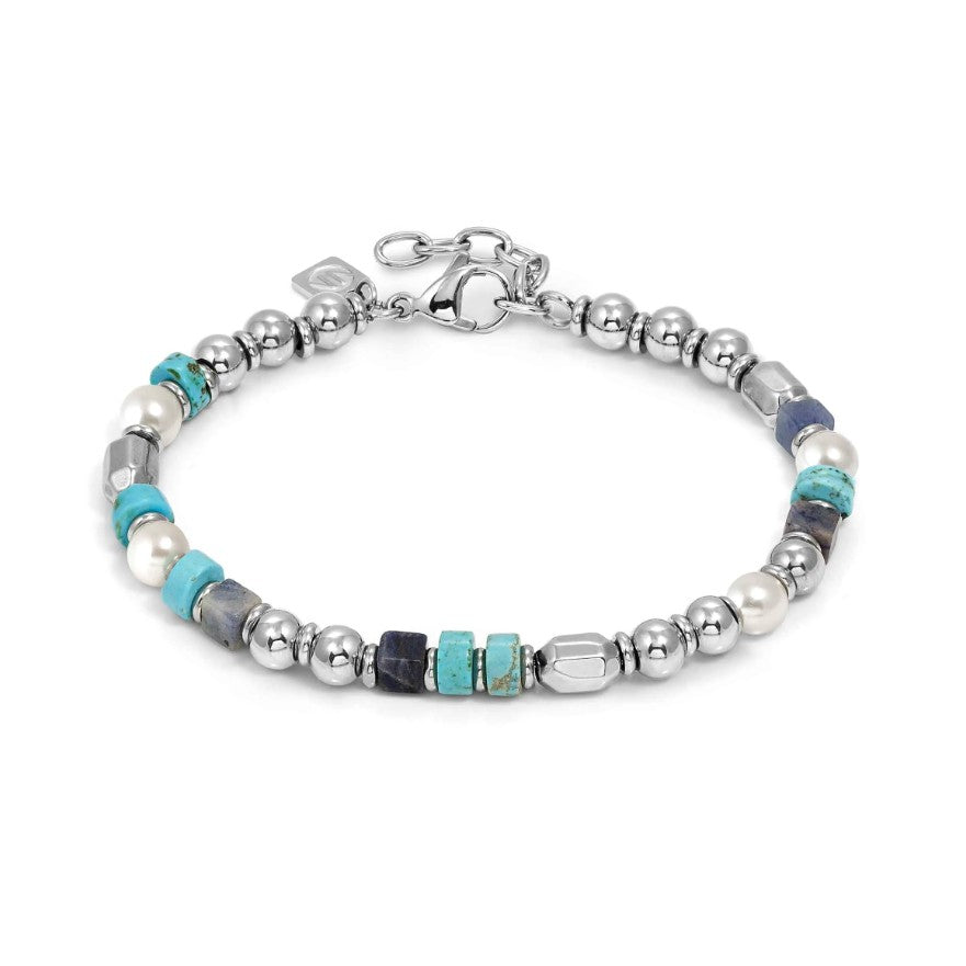 Pulseira Nomination Instinct style Sea Edtion com Mix de Pedras