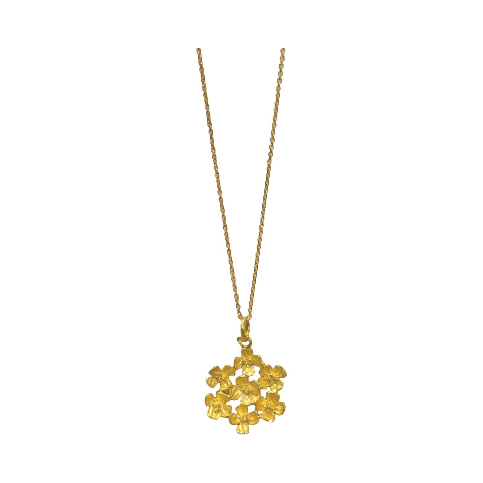 SILVER NECKLACE WHEEL FLOWERS