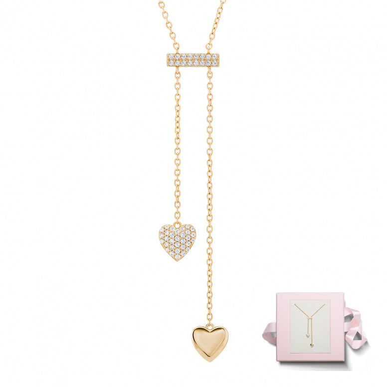 COLAR UNIKE TWO HEARTS GOLD - Ana Joalheiros