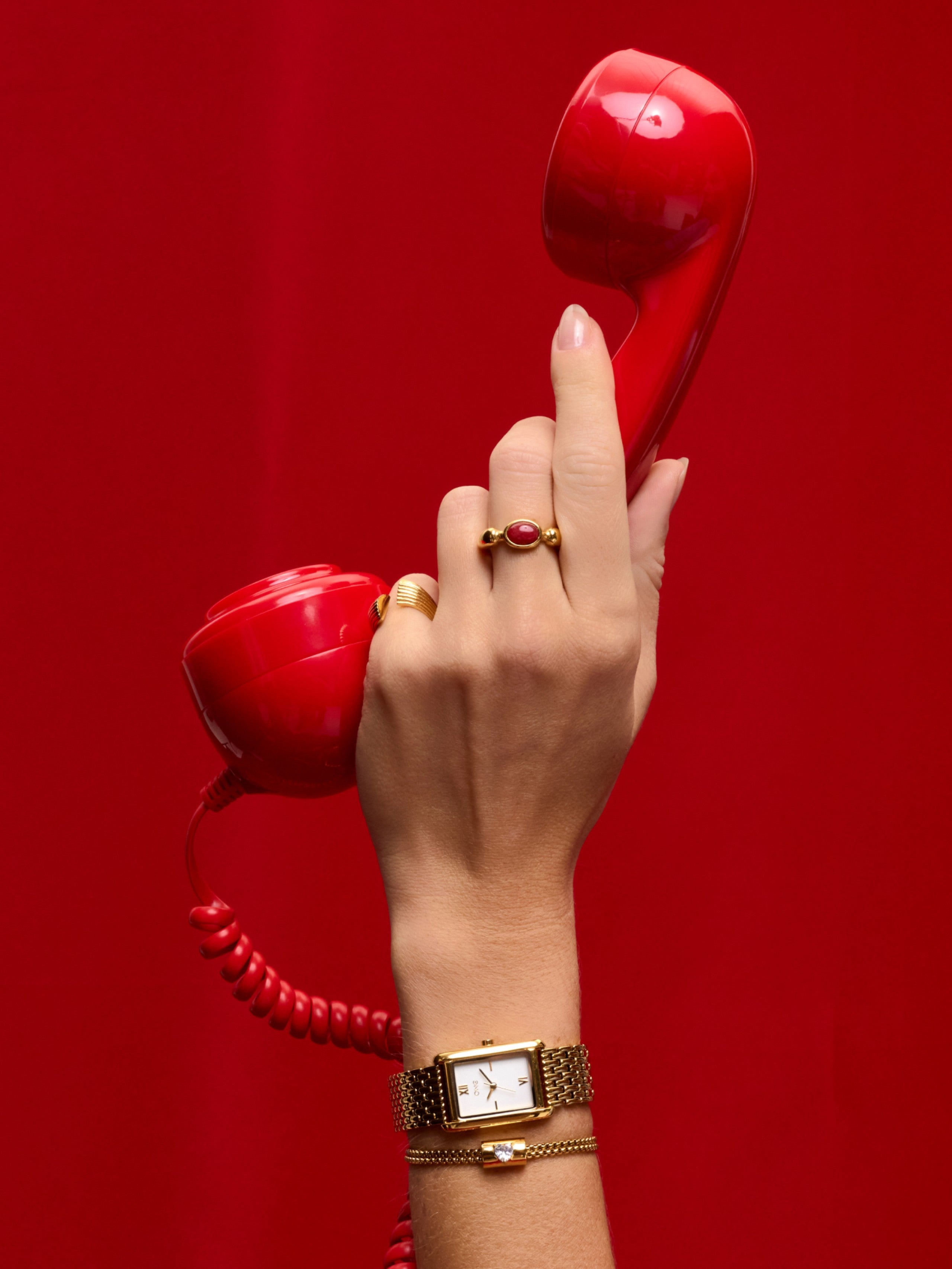 Anel One Senhora Red Flame Gold 6