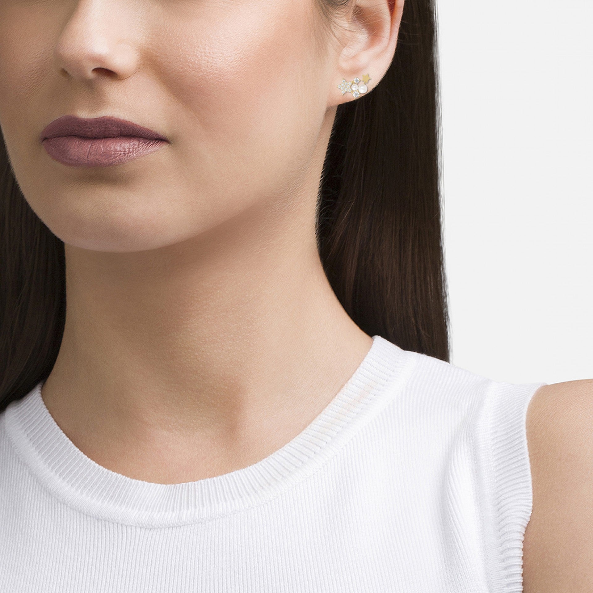 Brincos Unike Matchy Estrelas & Pérolas