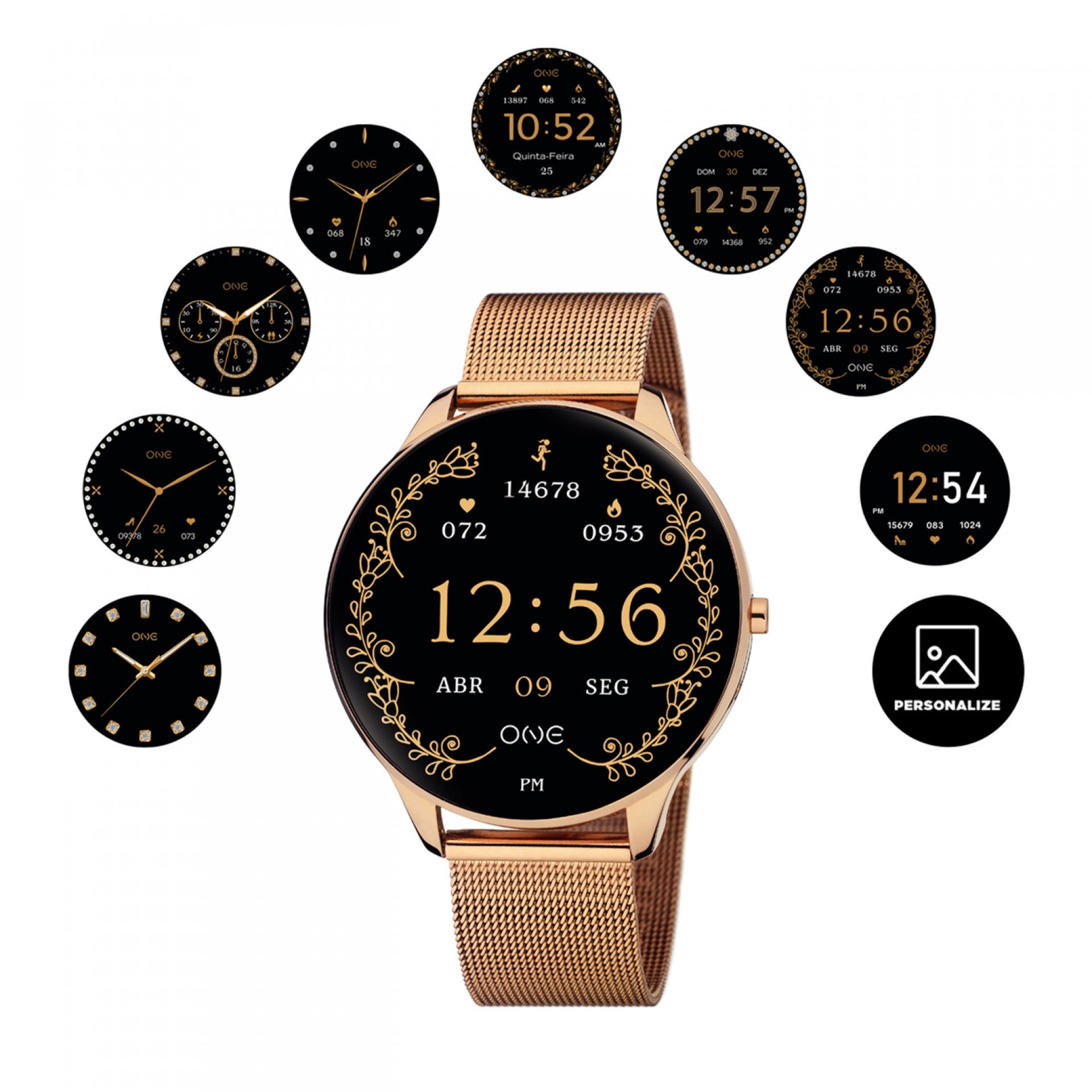 Smartwatch One Slim Rose Gold Silicone
