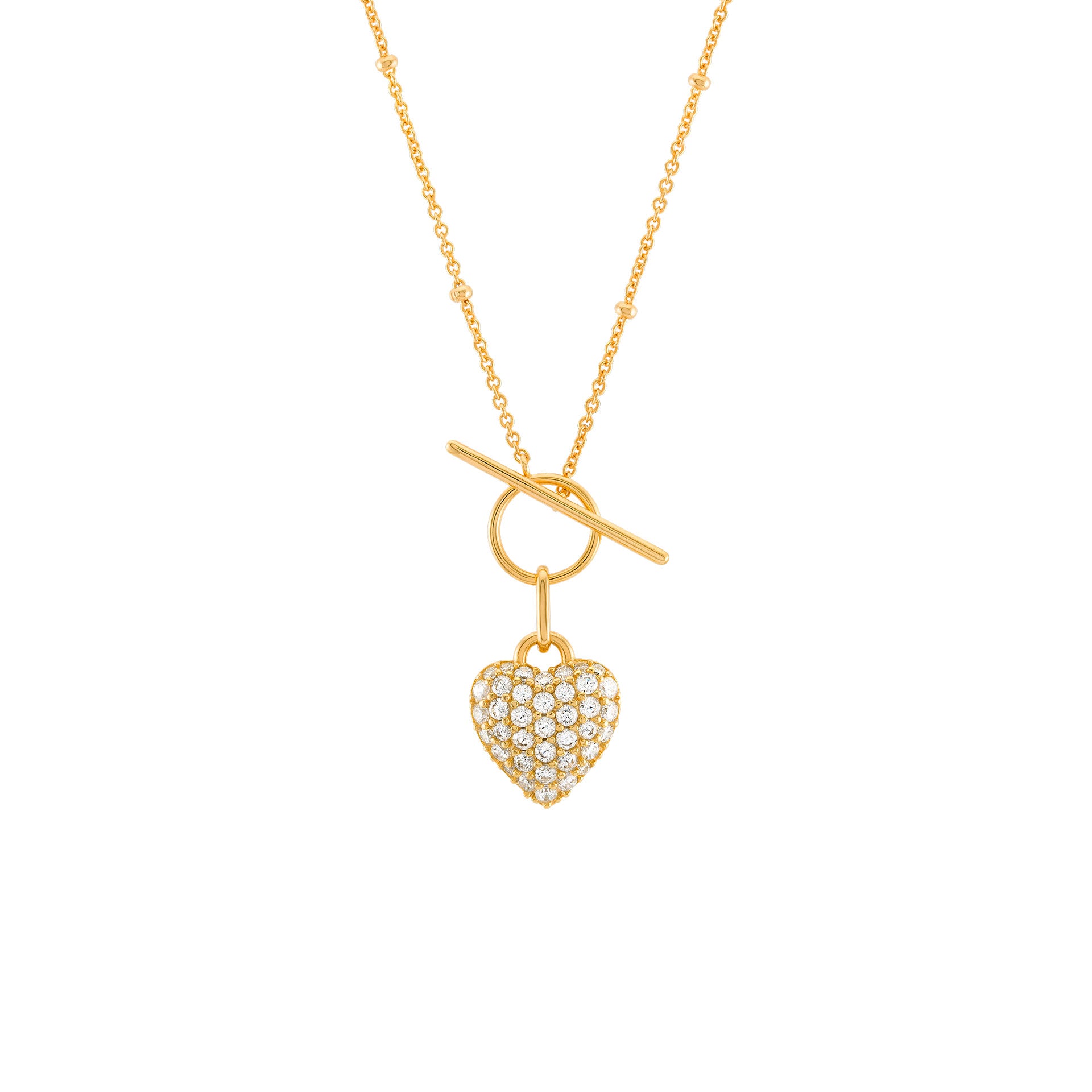 Colar Unike Dia da Mãe Coração & Travinca Dourado