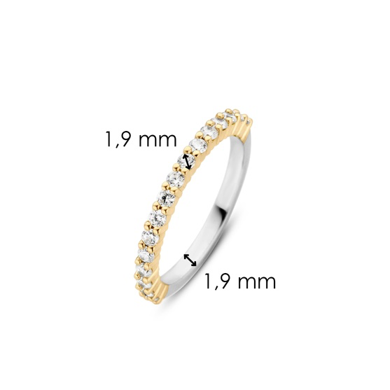 Anel Tisento Gold Zirconia