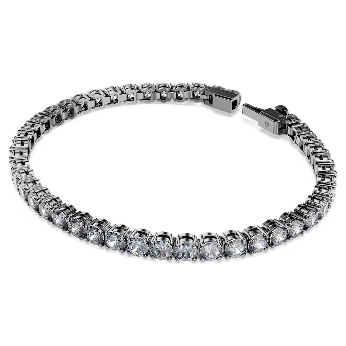 Pulseira Matrix Tennis Lapidação redonda, Cinzenta, Lacada - Ana Joalheiros