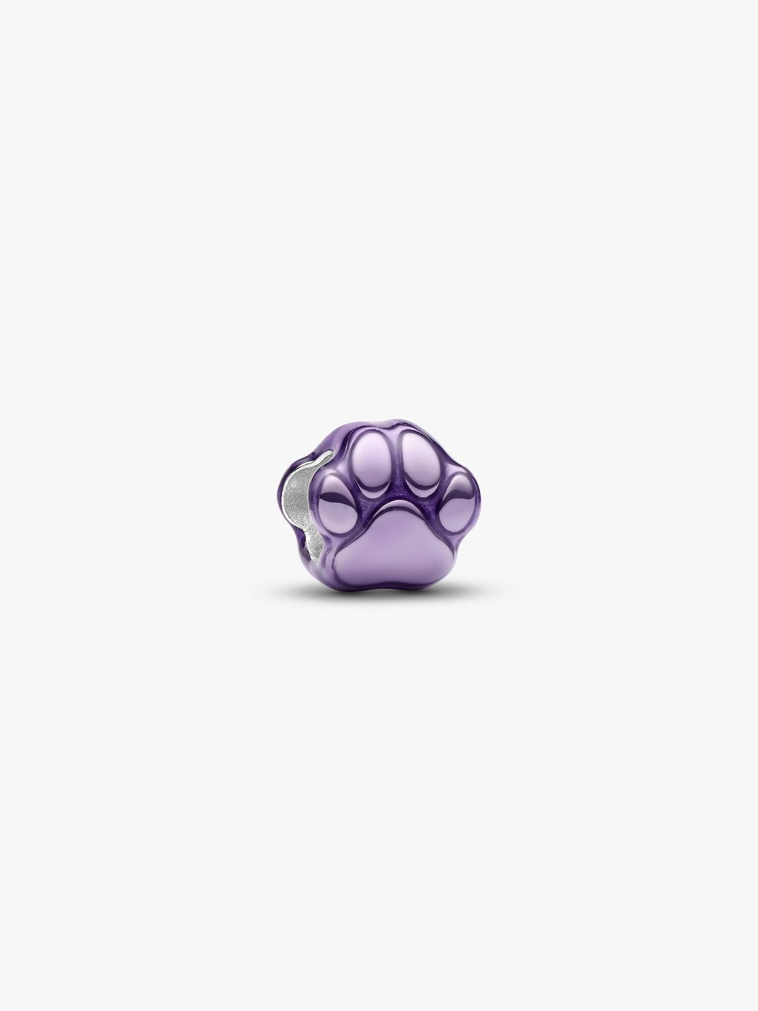 Charm mini Pandora Paw purple enamel