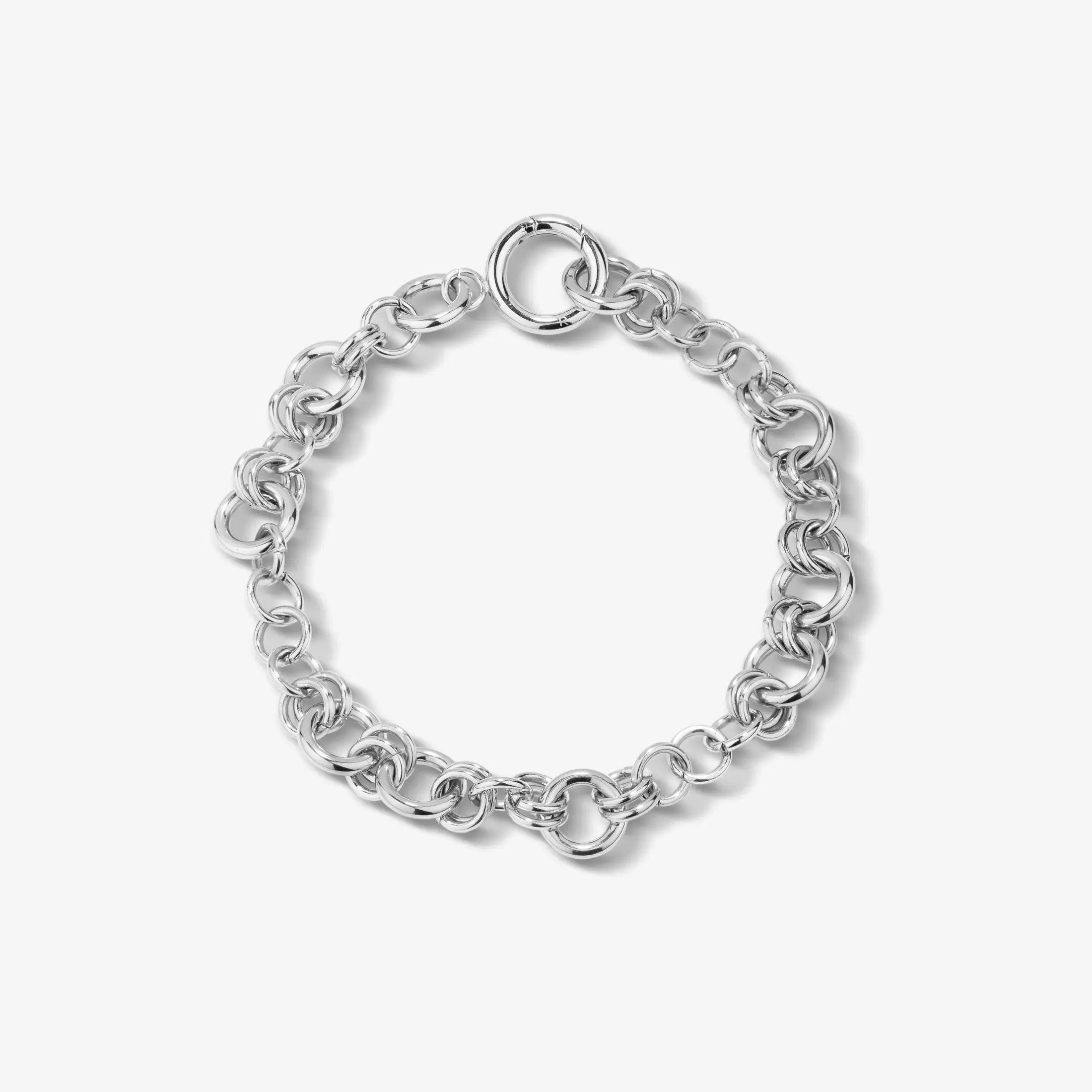 Pulseira Radiant By jewels Mulher Knots Elos Prateada