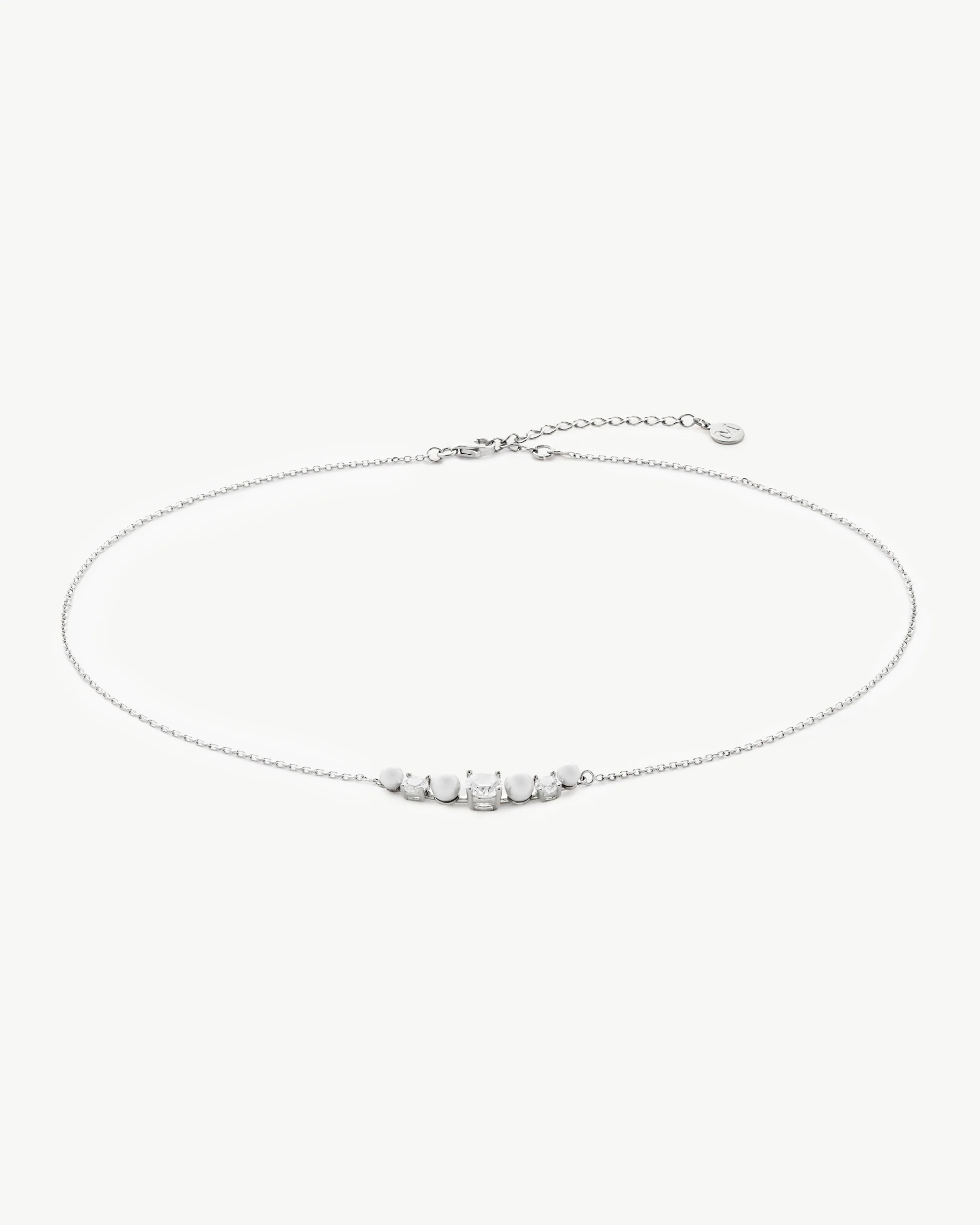 Colar Majorica Zircónia Prateado