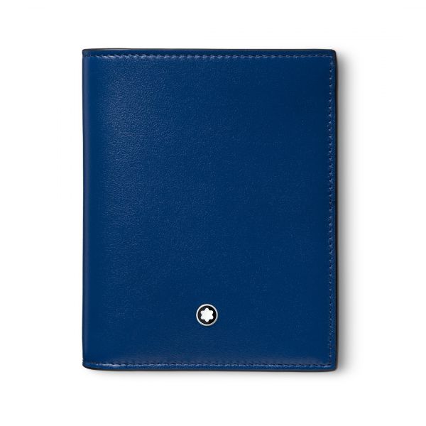 MONTBLANC  Meisterstuck Compact Wallet 6CC ink Blue - Ana Joalheiros