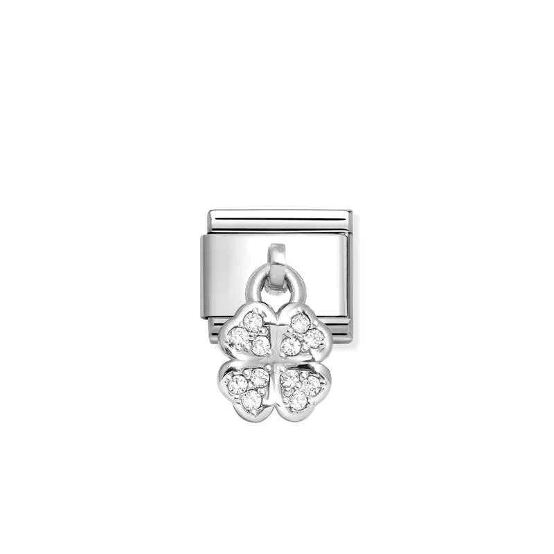Charm Nomination Trevo Branco