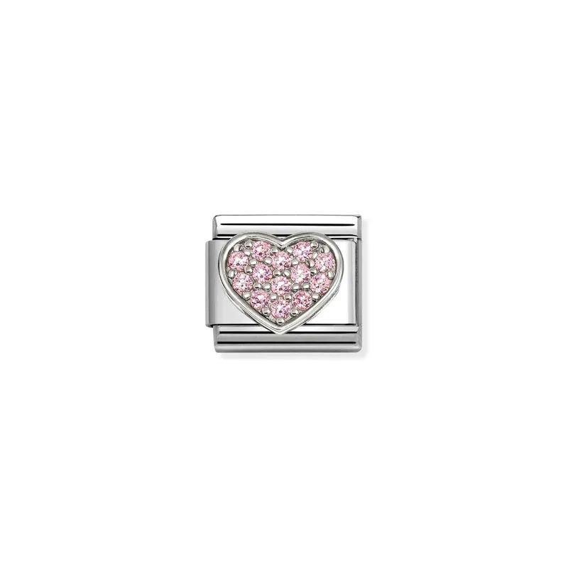 Link Nomination Coração Brilhante Rosa