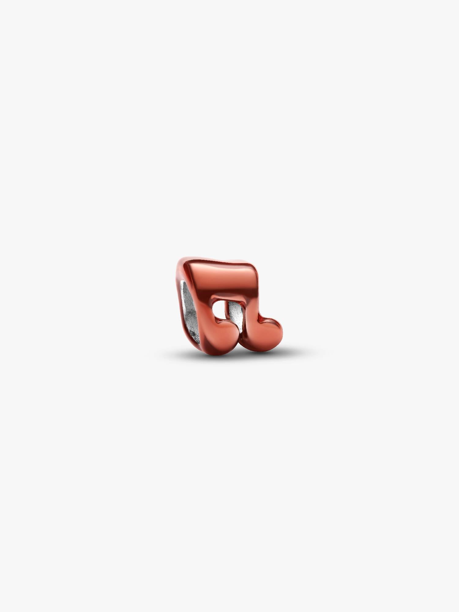 Mini Charm Pandora Music note sterling with orange enamel