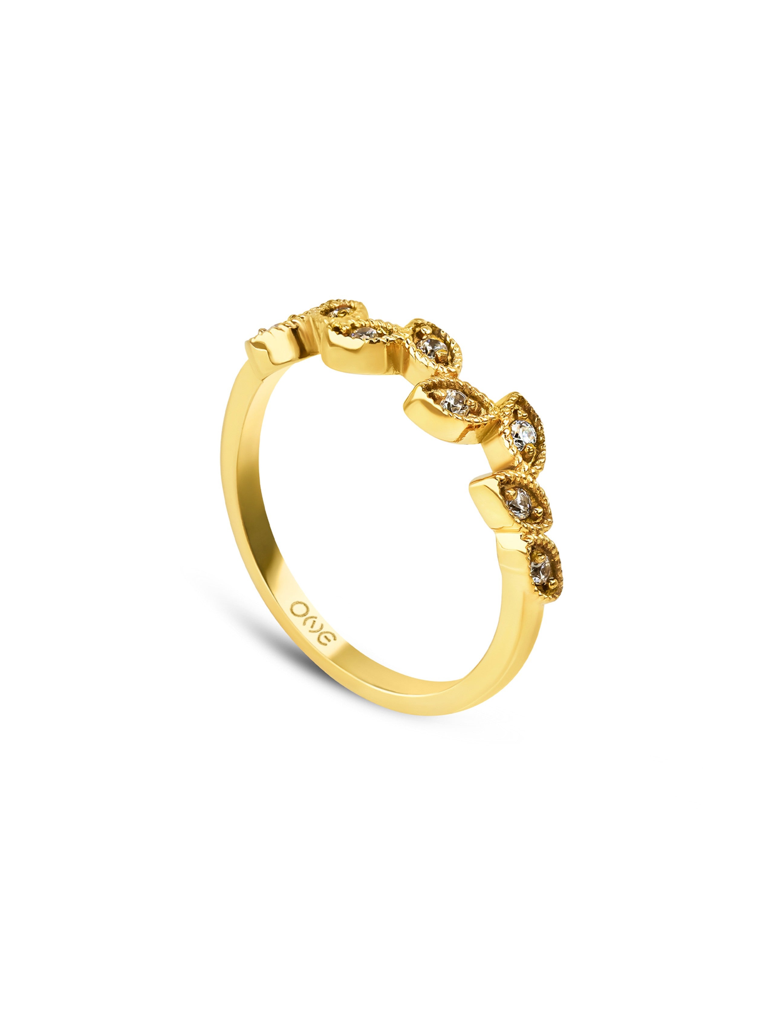 Anel One Senhora Ophelia Crystal Gold