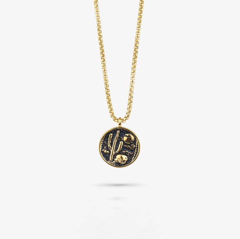 Colar Radiant by jewels Hombre Cactus Oro Negro - Ana Joalheiros