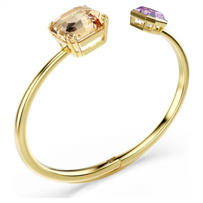 Bracelete Swarovski Millenia Lapidação octogonal, Multicor, Lacado a dourado