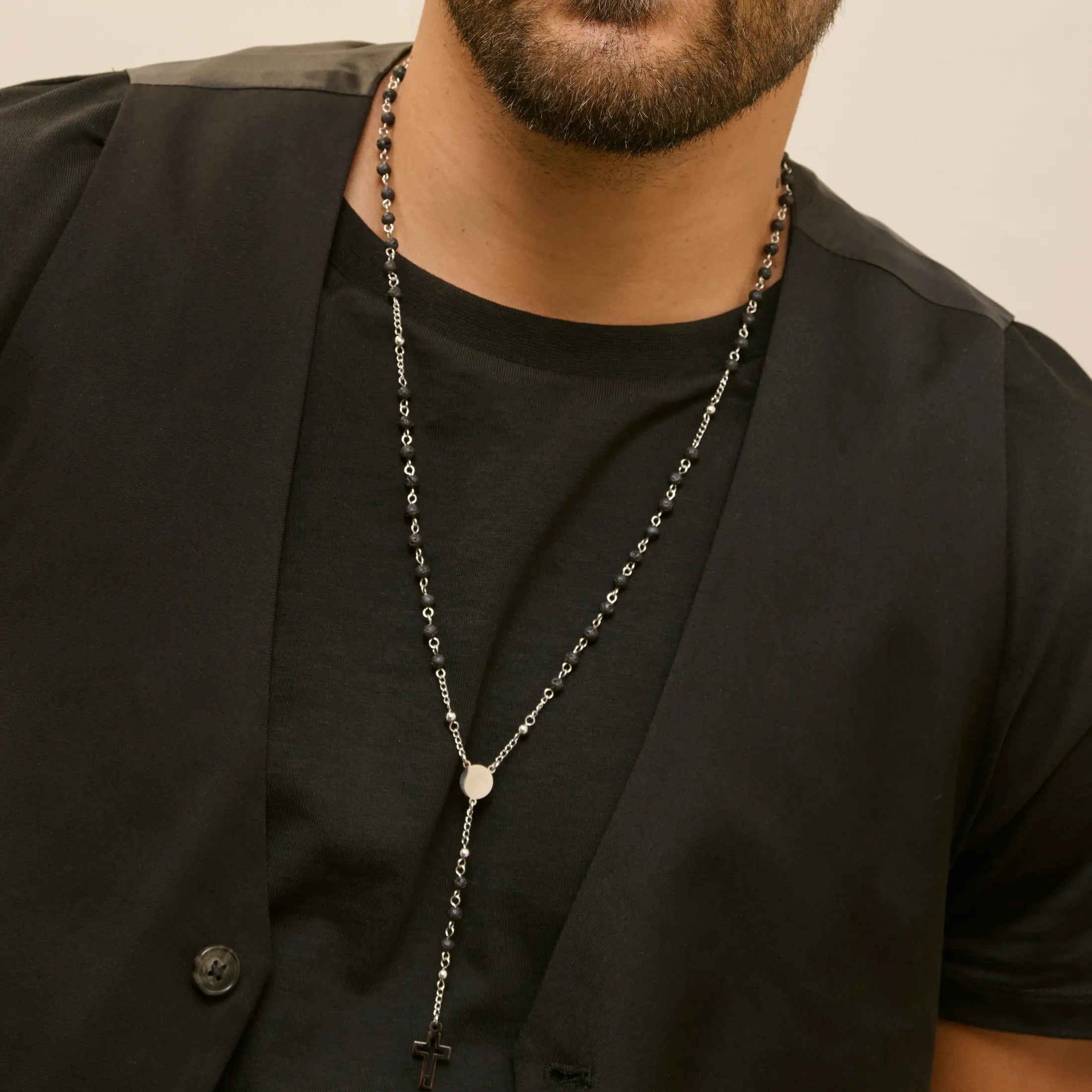 Colar Radiant Homem Iconclast Pedras Preto