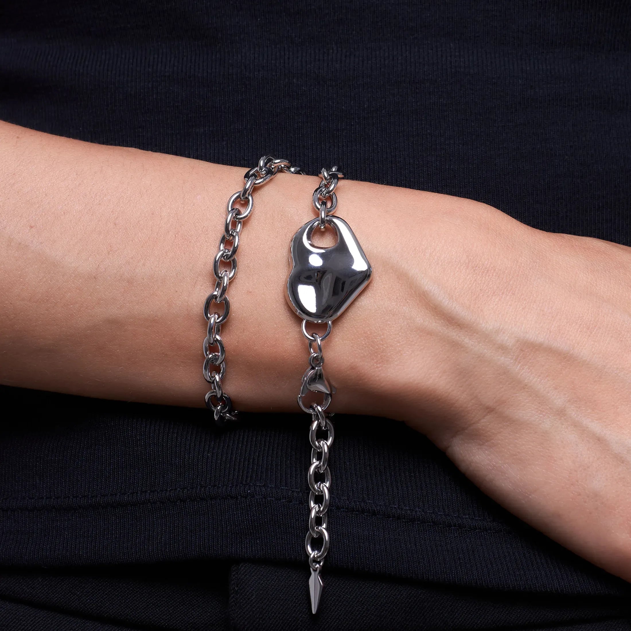 Pulseira Radiant By jewels Mulher Center Coração Pratea