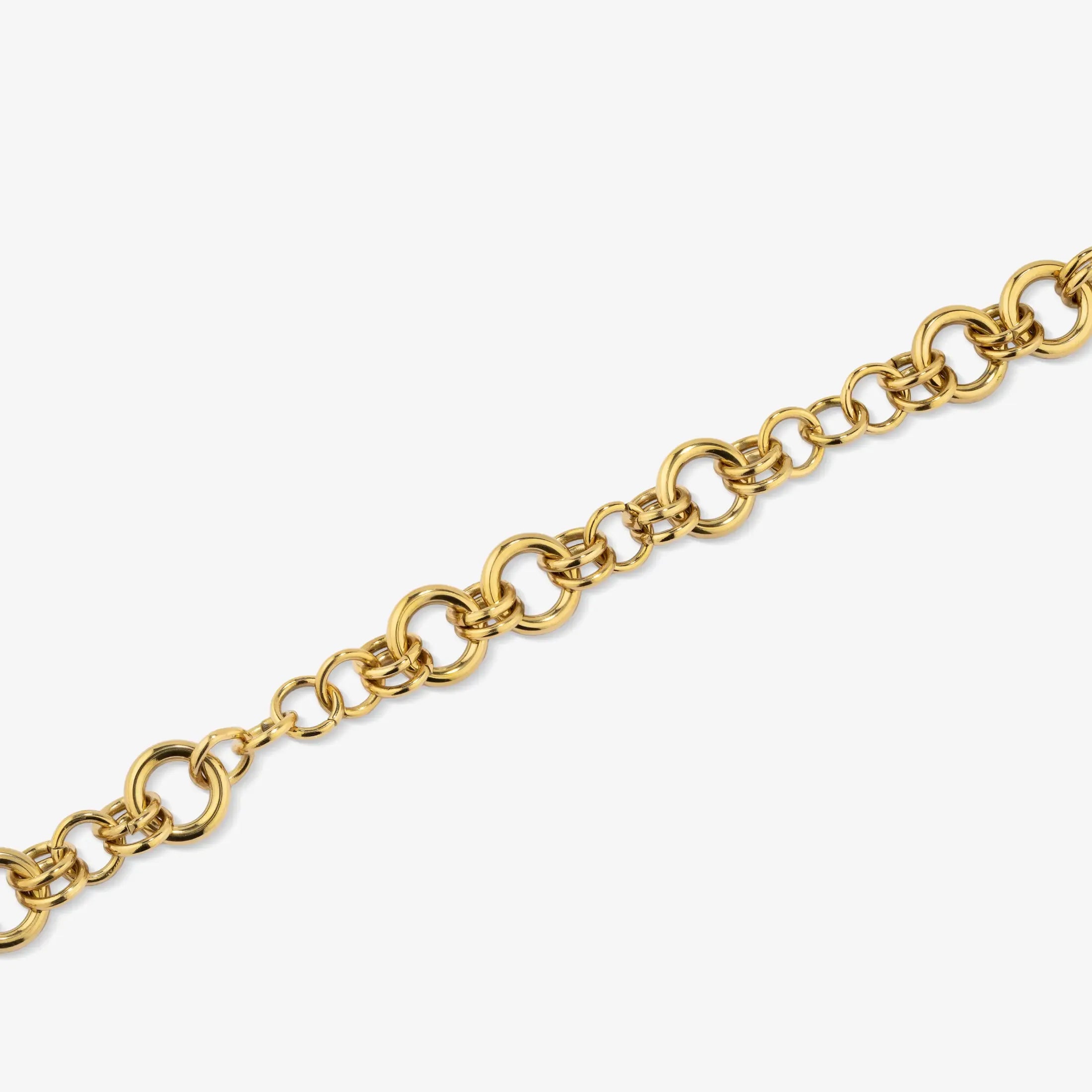 Pulseira de Mulher Knots Elos Dourada