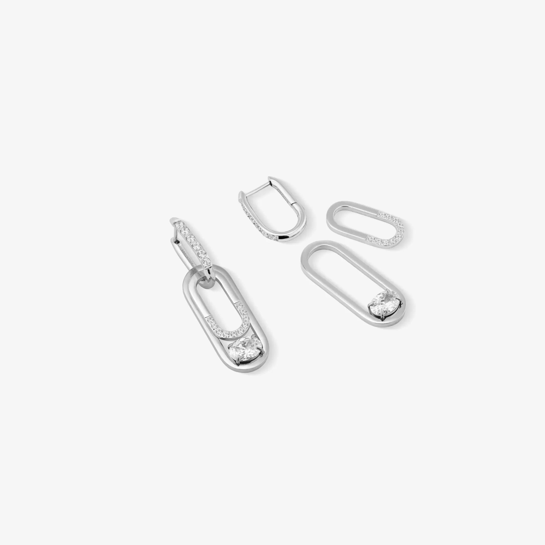 Brincos Radiant By jewels  Mulher Iced Triplos Prateados