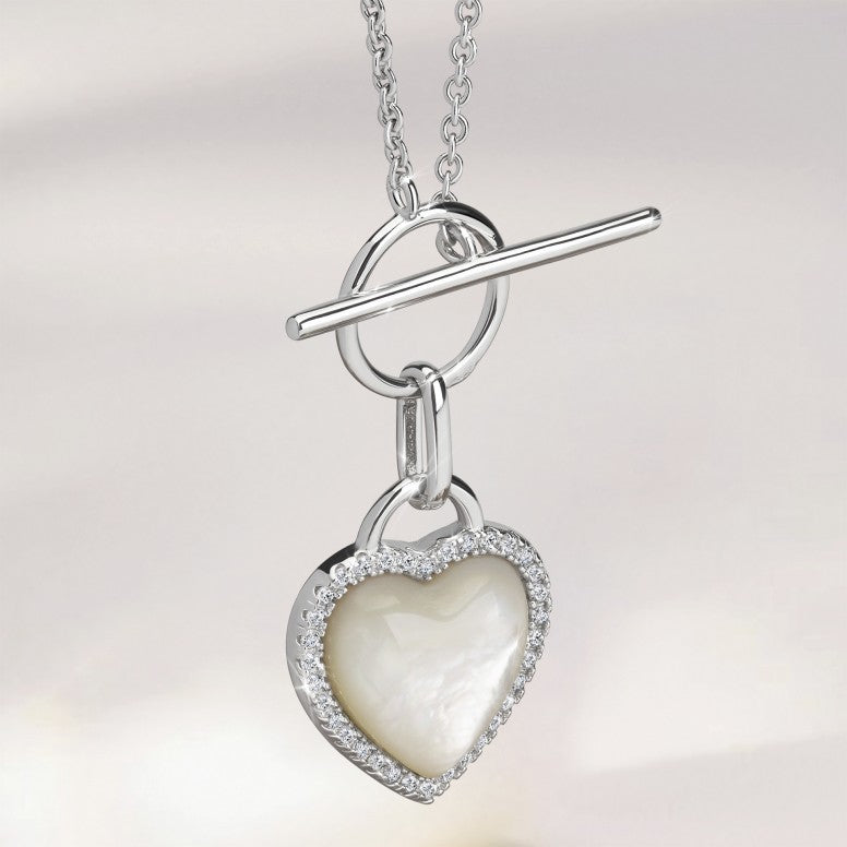 Colar Unike Heart Mother of Pearl Silver - Ana Joalheiros