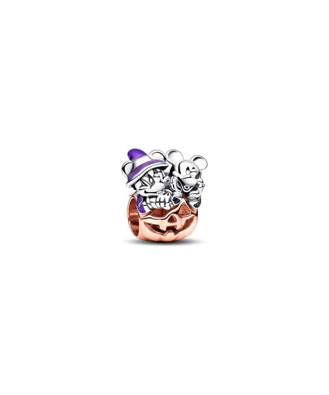 Conta  Pandora Disney Mickey and Minnie pumpkin sterling silver and 14k rose - Ana Joalheiros