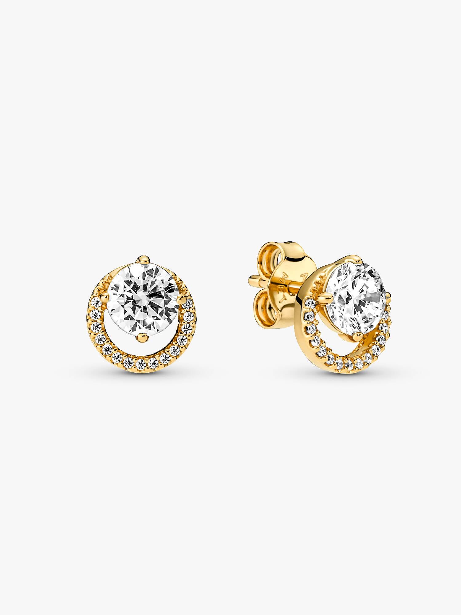 Brincos Pandora Sparkling Round Halo