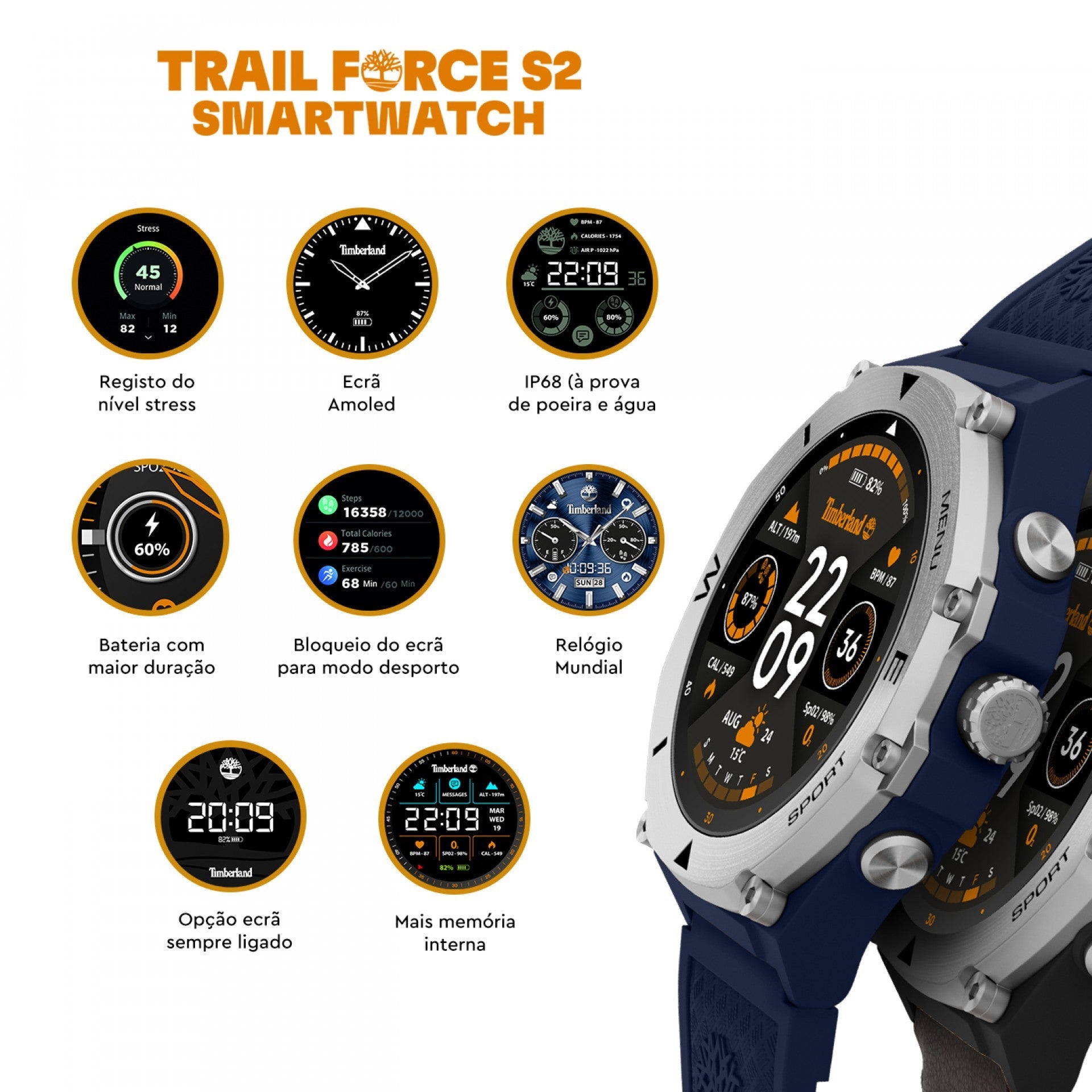 Smartwatch Timberland Trail Force S2 - Ana Joalheiros