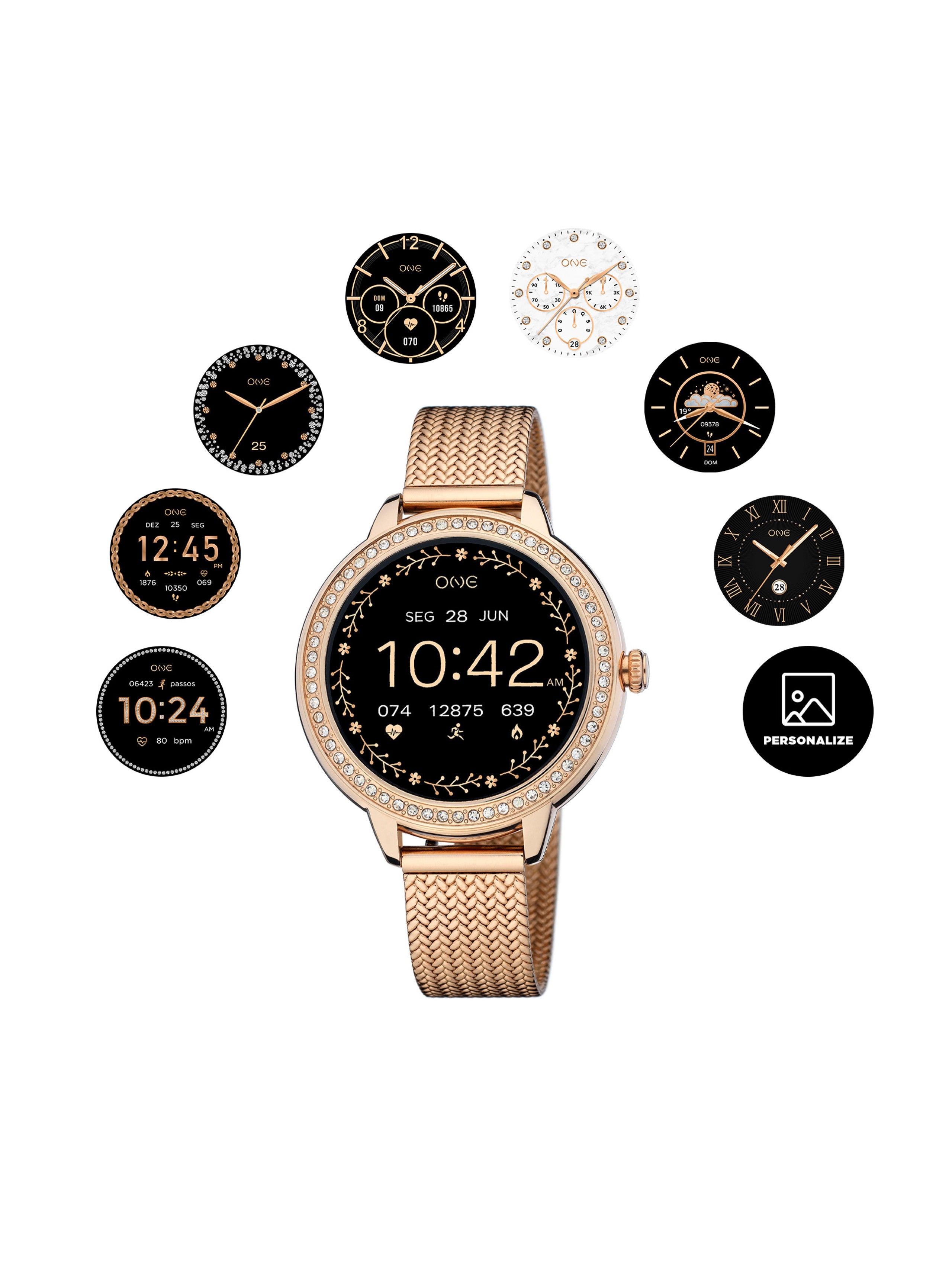 Smartwatch One QueenCall Silver Mesh