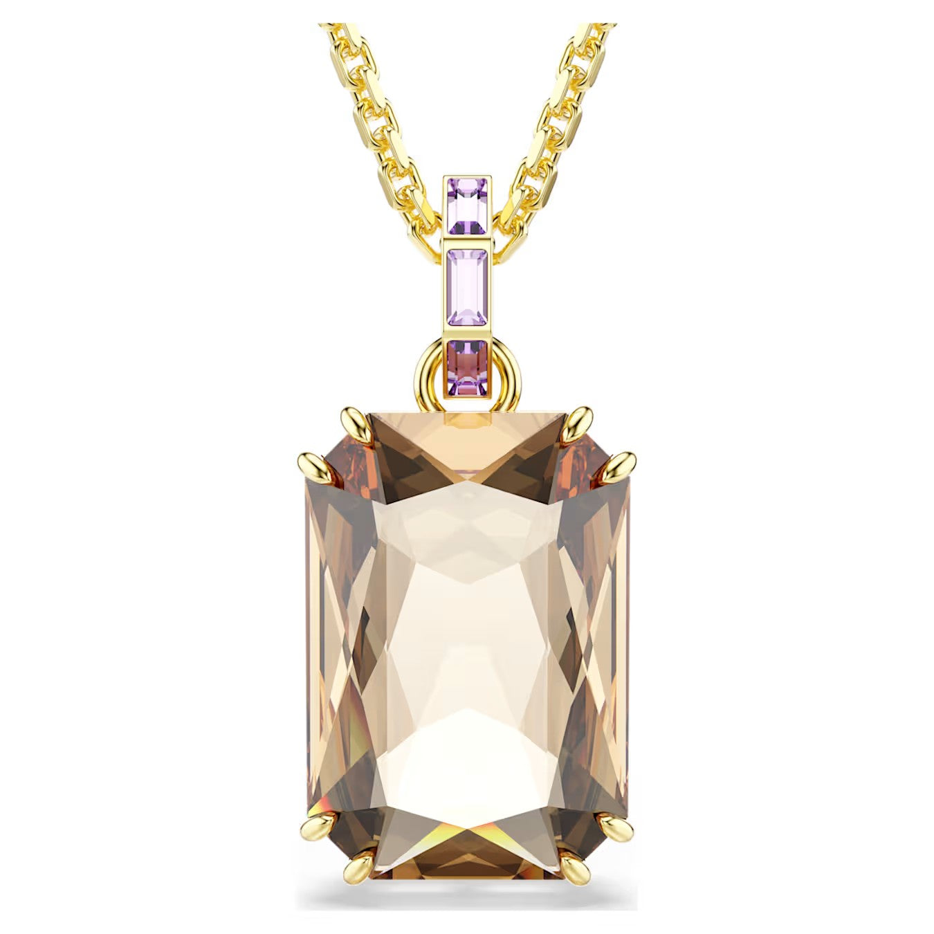Colar Swarovski Millenia Octagon Cut Caramel - Ana Joalheiros