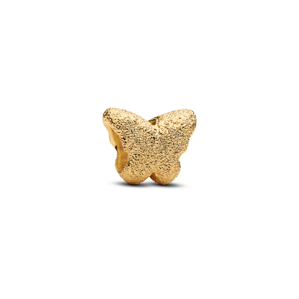Mini Conta Pandora Borboleta Texturada
Revestimento de ouro 14k