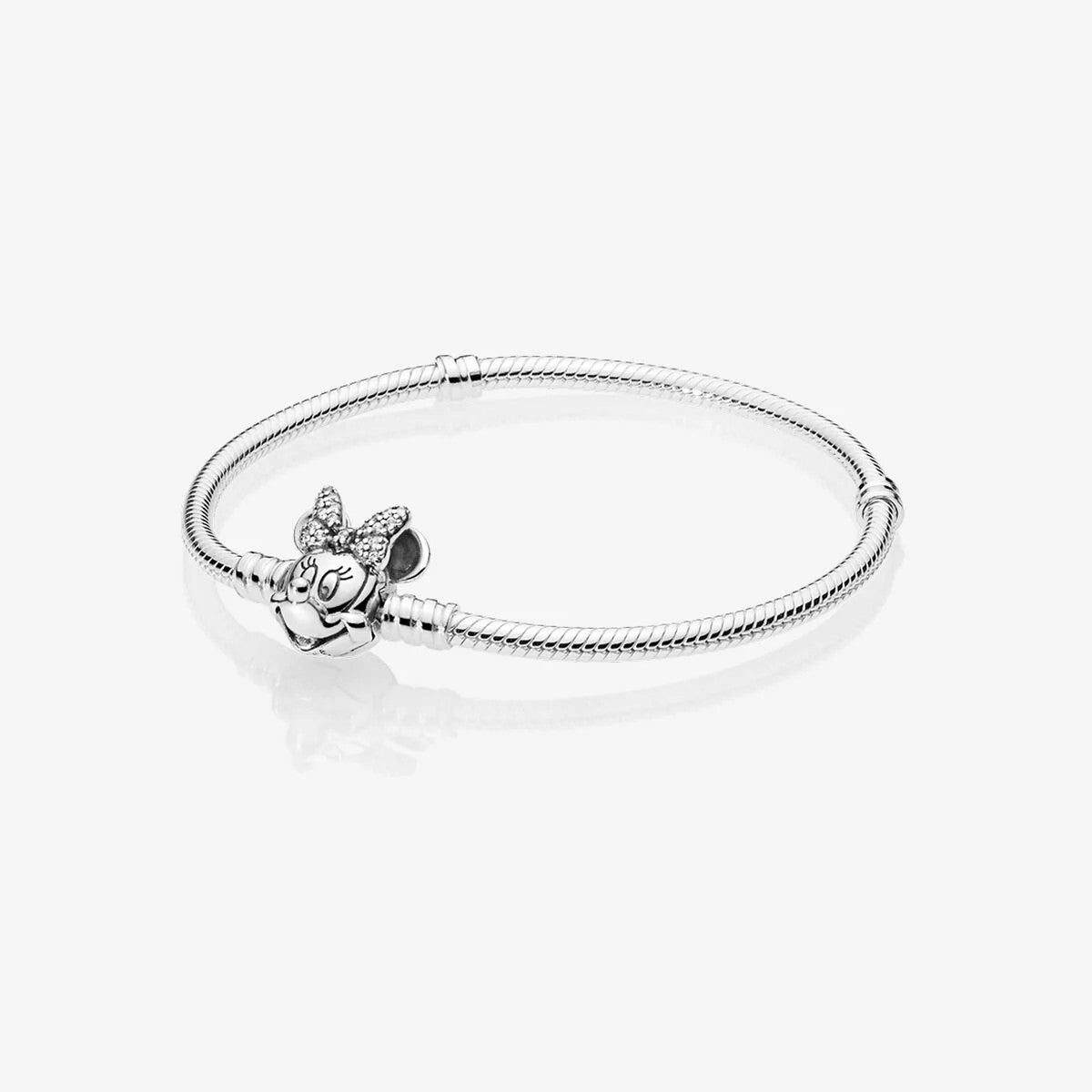 Pulseira Pandora Malha Snake Fecho Minnie Pavé Disney Pandora Mos - Ana Joalheiros