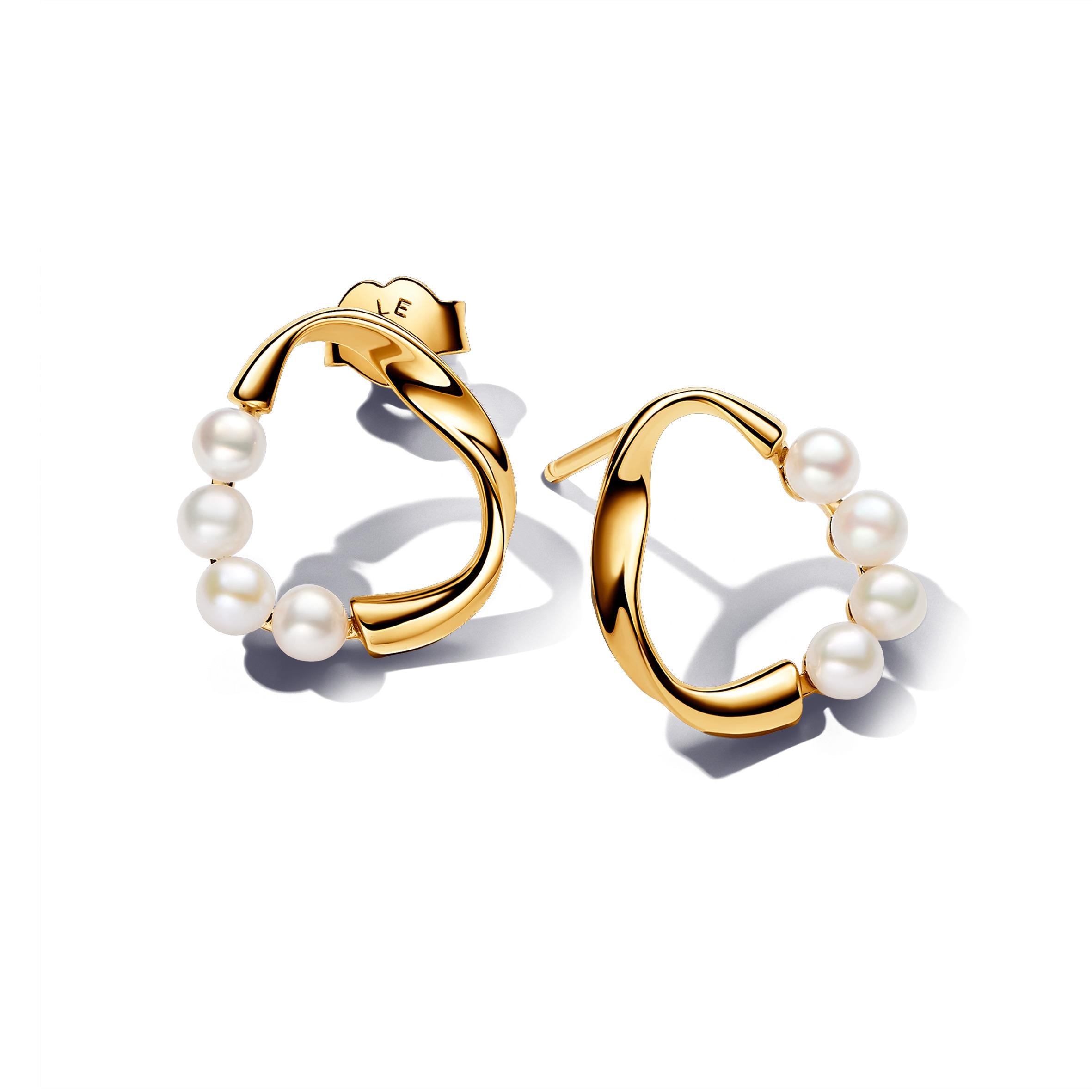 Brincos Pandora 14K Gold Plated - Ana Joalheiros