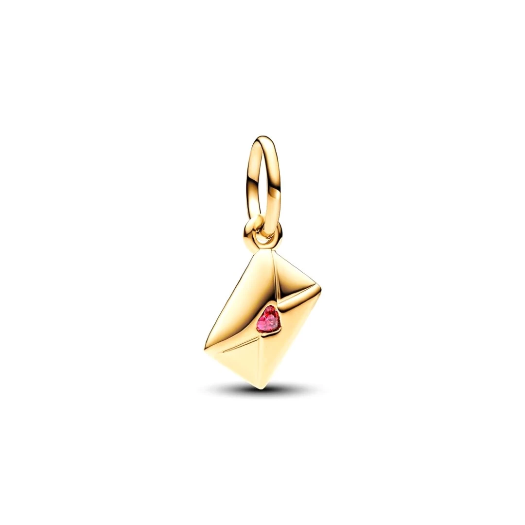 Charm Pandora Love envelope 14k gold-plated - Ana Joalheiros