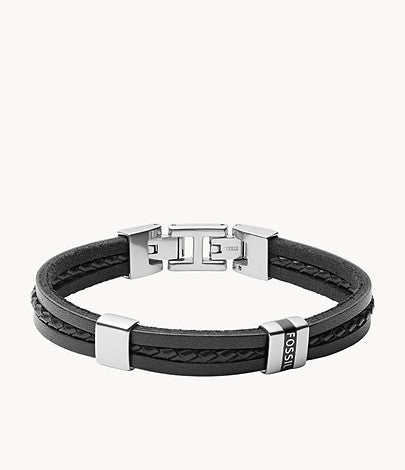 Pulseira Fossil Essentials Black Leather - Ana Joalheiros