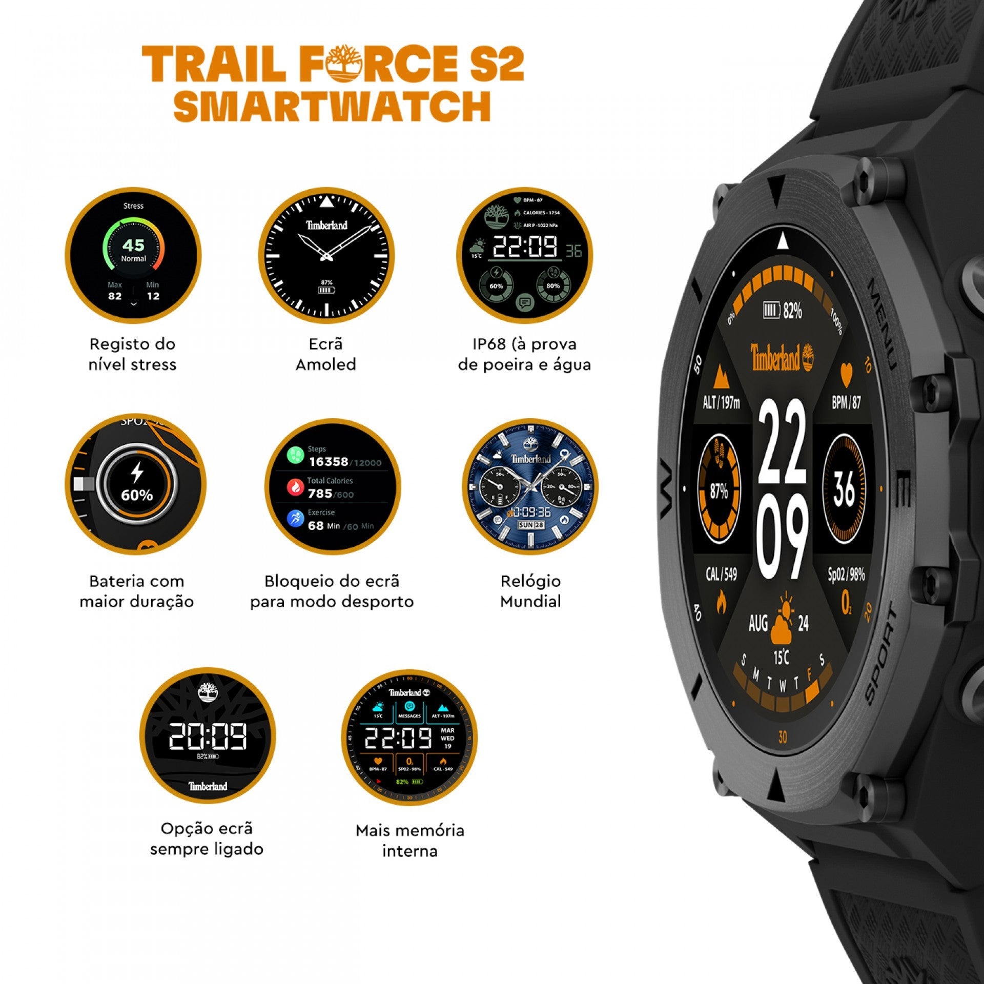 Smartwatch Timberland Trail Force S2 - Ana Joalheiros