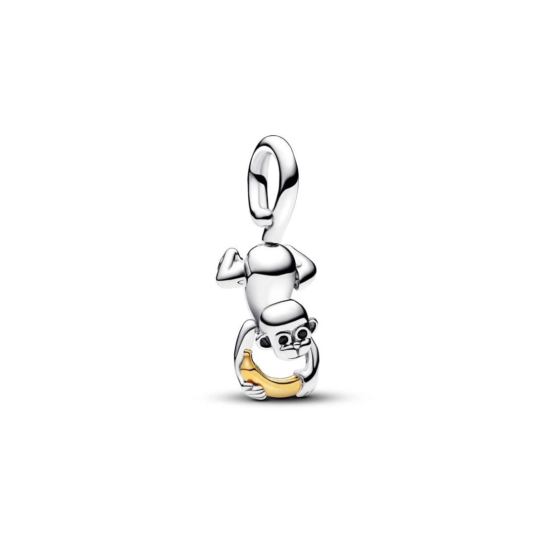 Charm Pandora Monkey Sterling Silver 14K - Ana Joalheiros