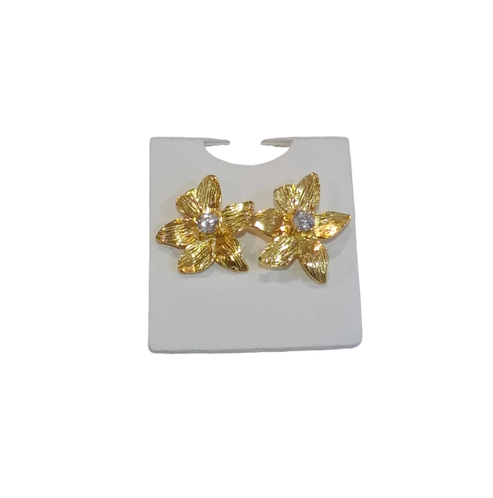 BRINCOS Ana Joalheiros PRATA FLOR Com ZIRCÓNIA - Ana Joalheiros