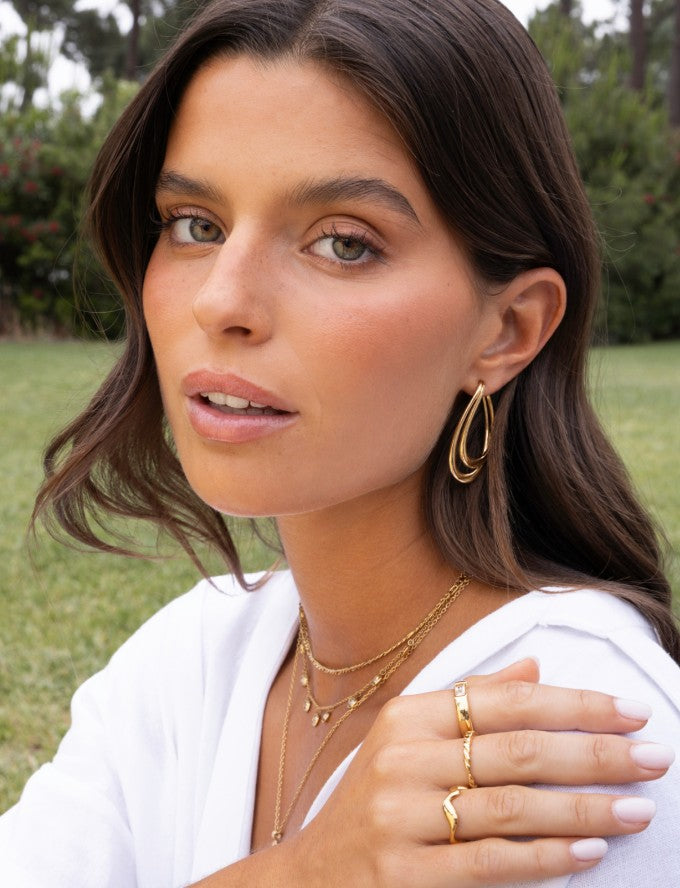 Brincos One Senhora Cascade Gold