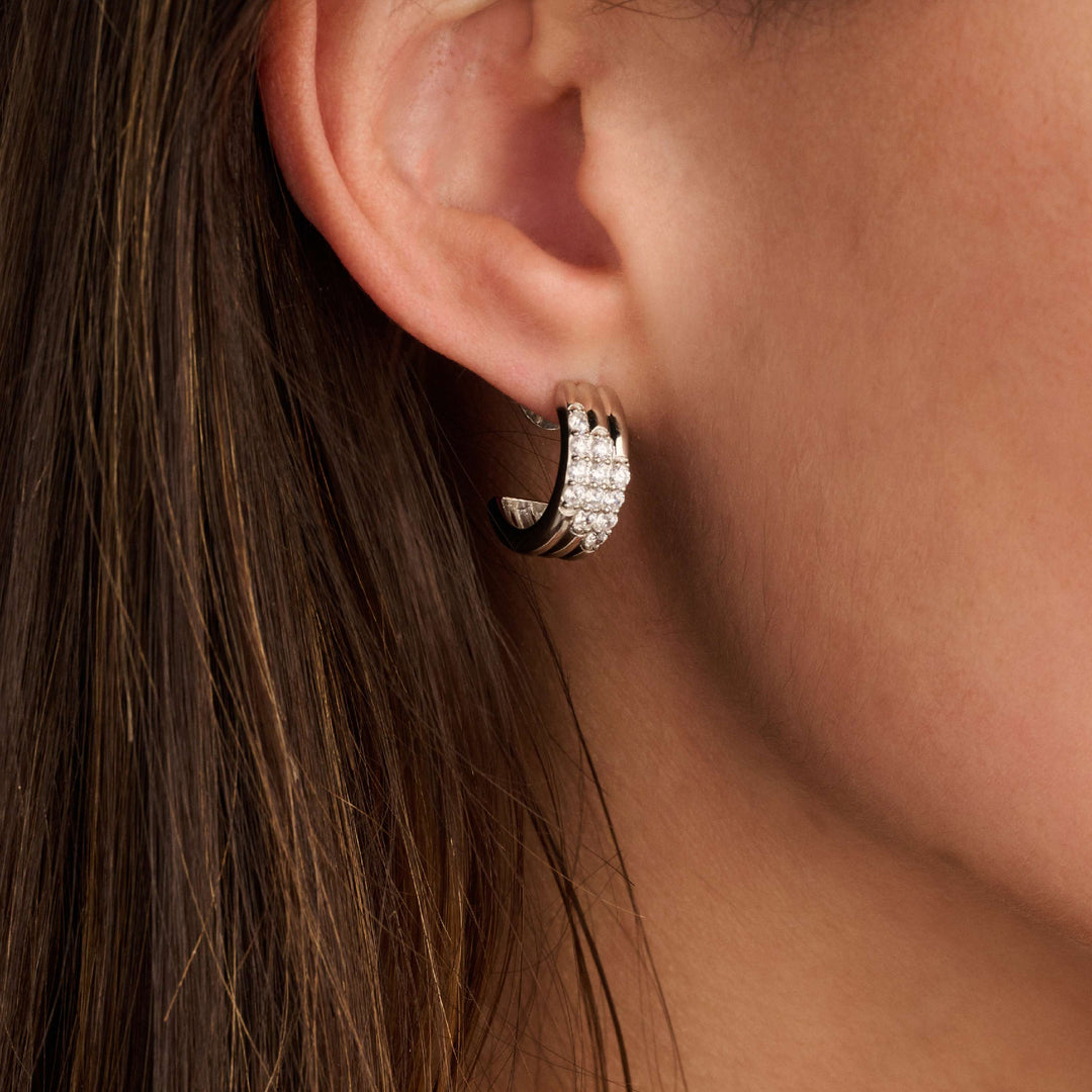 Argolas Tisento Stardust Zirconia Layered