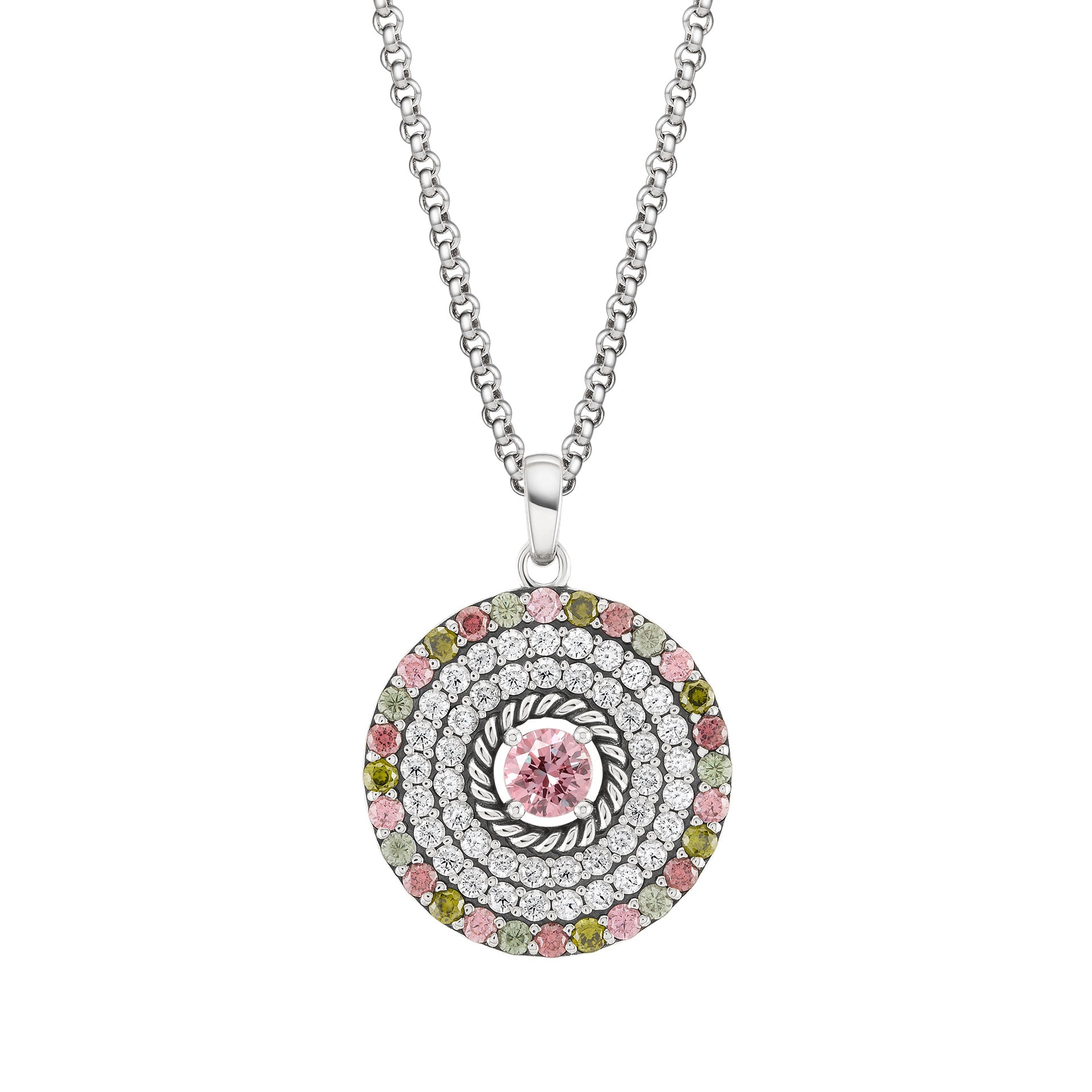 COLAR TASHI HAWAII VERDE E ROSA