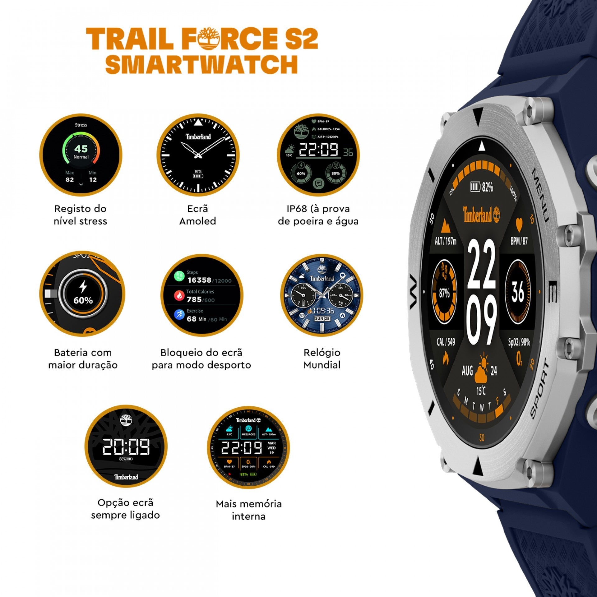 Smartwatch Timberland Trail Force S2 - Ana Joalheiros