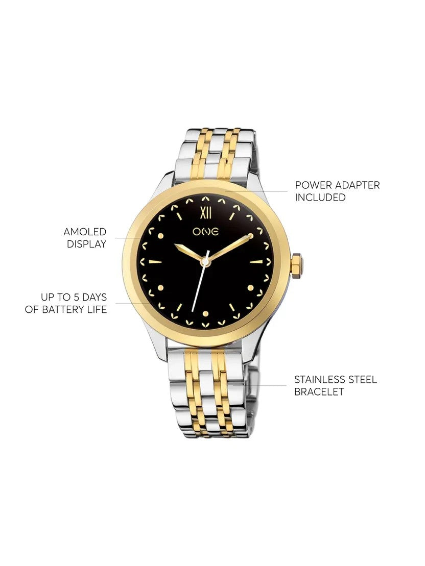 Box One Smartwatch Dazzle Round Bicolor Links