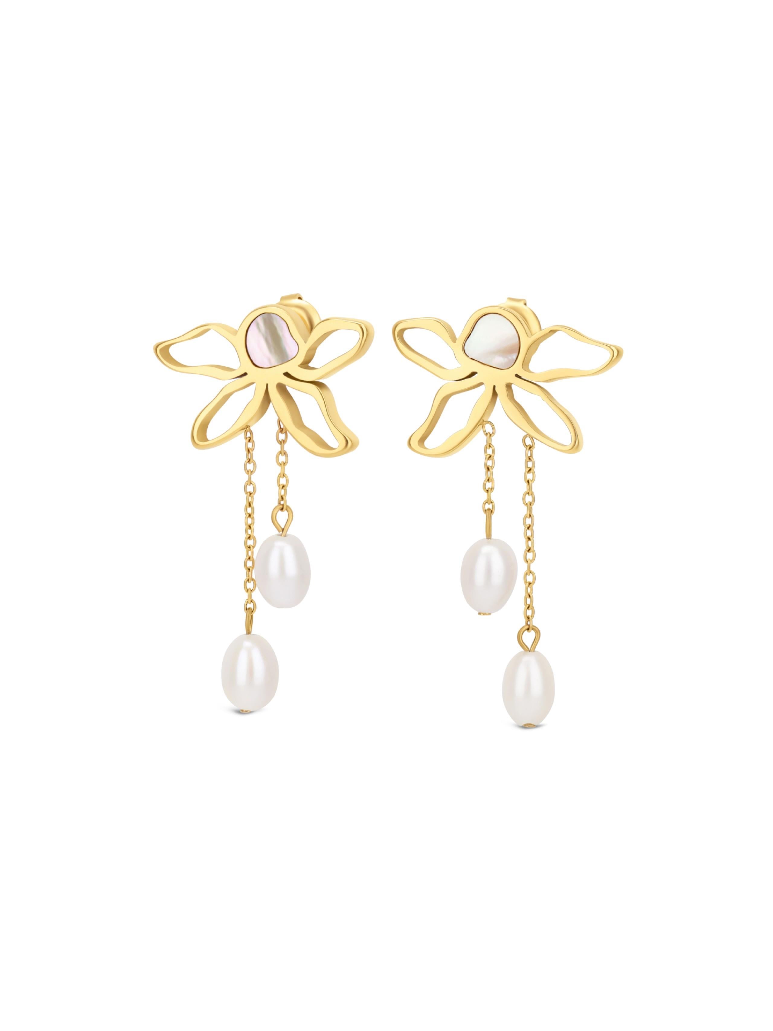 Brincos One Senhora Sophia Long Gold